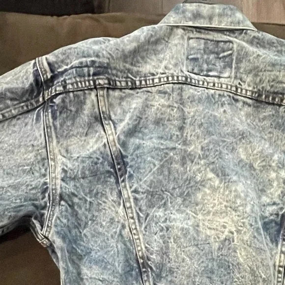 Vintage Levis Acid Wash Trucker Jean Jacket Grunge Made in USA  SZ M 70507 0219 - Picture 5 of 8